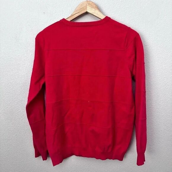 STITCHES & STRIPES x REVOLVE | Coral Red Textured Stripe Sweater | Medium - Picture 5 of 7